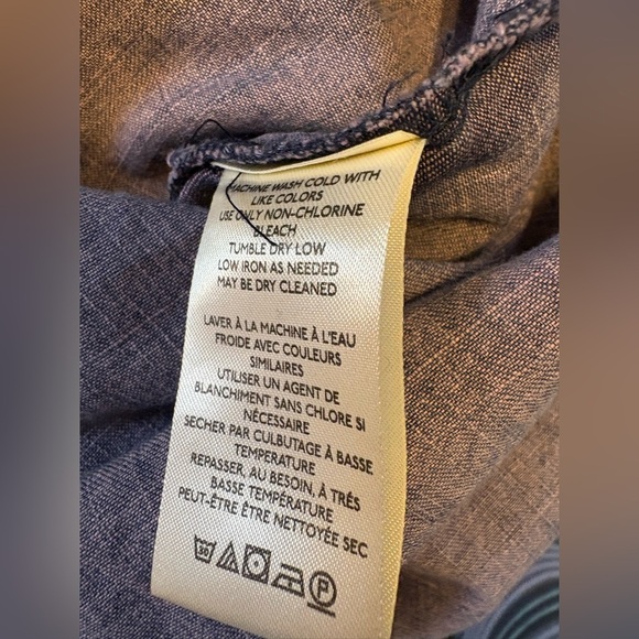 Free People We The Free The Short Of It Denim Top / Orchid Overdye, Size Small - Picture 10 of 11